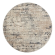 Nourison Concerto 5' x Round Beige Gray Fabric Modern Area Rug (5' Round)