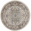 Nourison Concerto 5' x Round Ivory Gray Fabric Farmhouse Area Rug (5' Round)