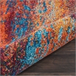 Nourison Celestial 2' x 4' Blue and Red Fabric Modern Area Rug (2' x 4')