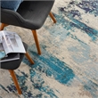 Nourison Celestial 7' x 10' Ivory/Teal Blue Modern Indoor Rug