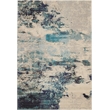 Nourison Celestial 7' x 10' Ivory/Teal Blue Modern Indoor Rug
