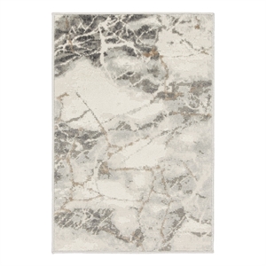 Nourison Elation 2' x 3' Ivory/Grey Modern Indoor Rug