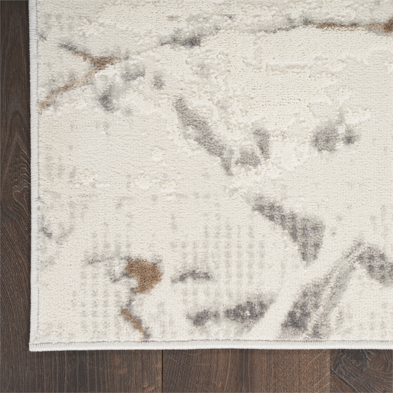 Nourison Elation 2' x 3' Ivory/Grey Modern Indoor Rug