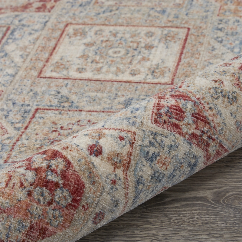 Nourison Enchanting Home 3' x 5' Blue/Multicolor Farmhouse & Country Indoor Rug