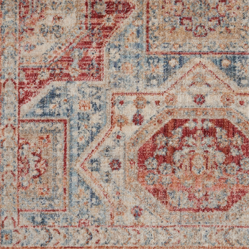 Nourison Enchanting Home 3' x 5' Blue/Multicolor Farmhouse & Country Indoor Rug