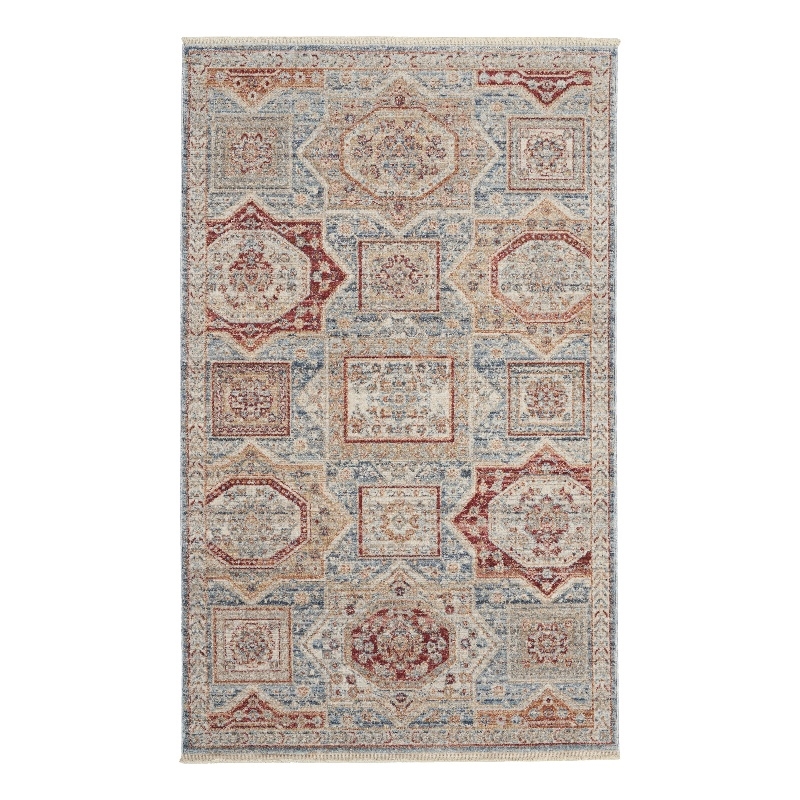 Nourison Enchanting Home 3' x 5' Blue/Multicolor Farmhouse & Country Indoor Rug