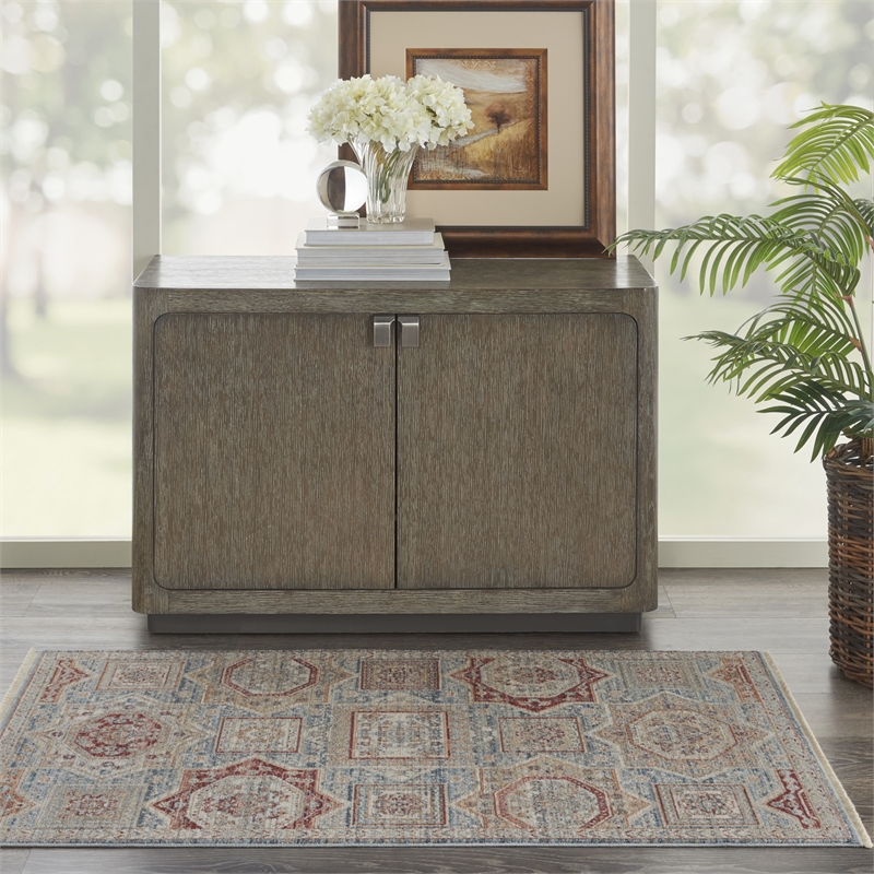 Nourison Enchanting Home 3' x 5' Blue/Multicolor Farmhouse & Country Indoor Rug