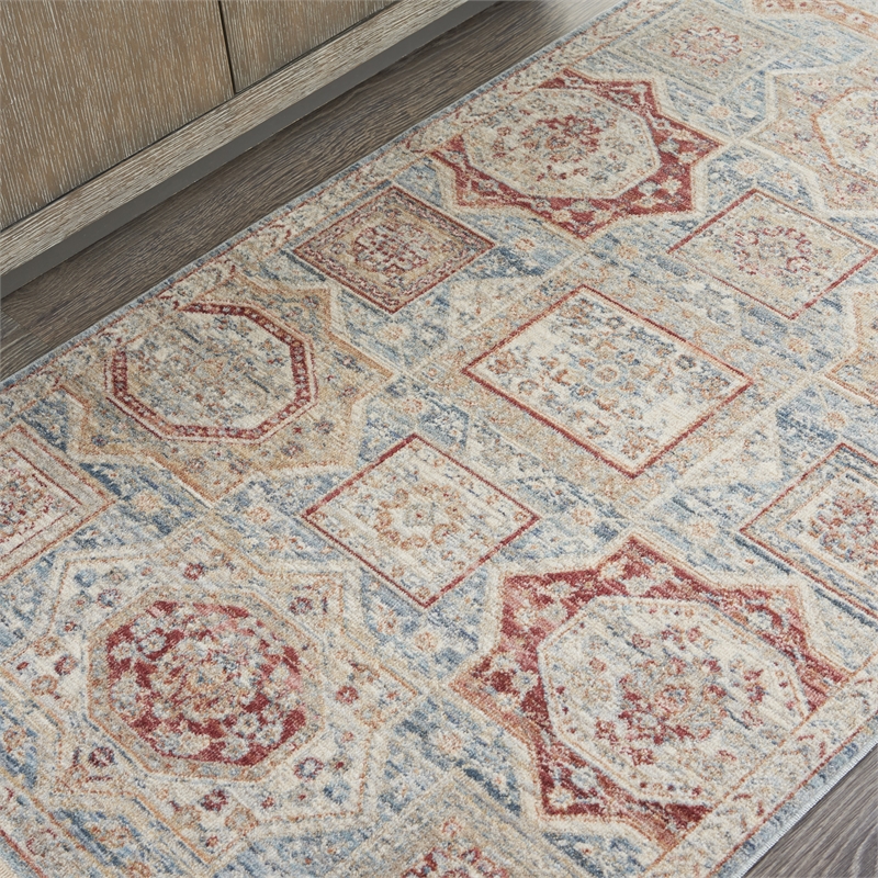 Nourison Enchanting Home 3' x 5' Blue/Multicolor Farmhouse & Country Indoor Rug