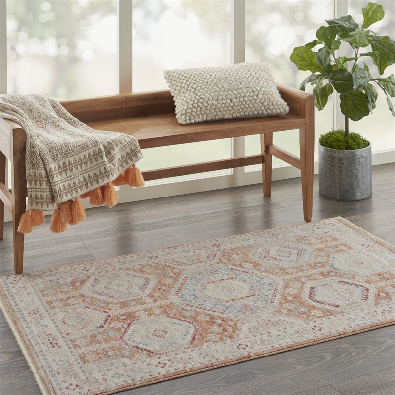 Nourison Enchanting Home 3' x 5' Brick Farmhouse & Country Indoor Rug Polyester