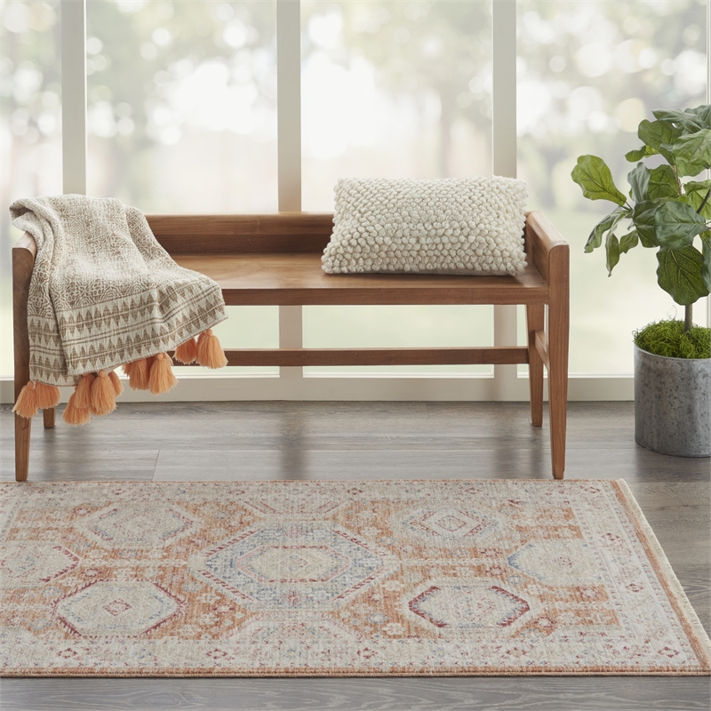 Nourison Enchanting Home 3' x 5' Brick Farmhouse & Country Indoor Rug Polyester