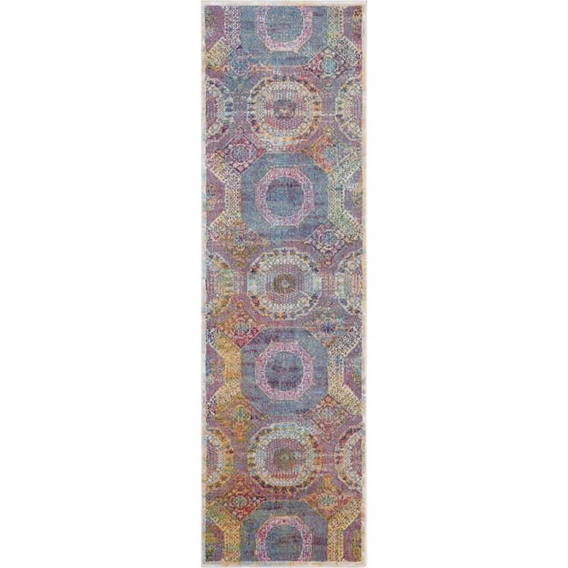 Nourison Global Vintage 2' x 6' Multicolor Bohemian Indoor Rug