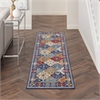 Nourison Grafix 8' Runner Multicolor Fabric Bohemian Area Rug (8' Runner)