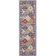 Nourison Grafix 8' Runner Multicolor Fabric Bohemian Area Rug (8' Runner)