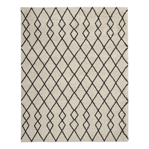 Nourison Geometric Shag 7'10&quot x 9'10&quot Ivory/Charcoal Moroccan Indoor Rug