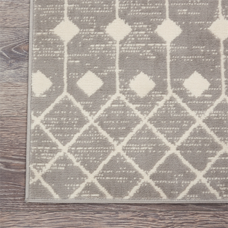 Nourison Grafix 2' x 4' Bohemian Indoor Rug in Gray