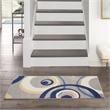 Nourison Grafix 2' x 4' Grey Mid-Century Modern Indoor Rug Polypropylene