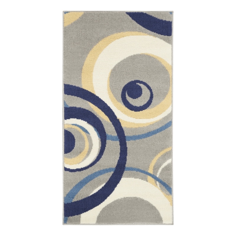 Nourison Grafix 2' x 4' Grey Mid-Century Modern Indoor Rug Polypropylene