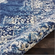 Nourison Grafix 2' x 4' Navy Blue Fabric Vintage Area Rug (2' x 4')