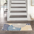 Nourison Grafix 2' x 4' White Contemporary Indoor Rug Polypropylene
