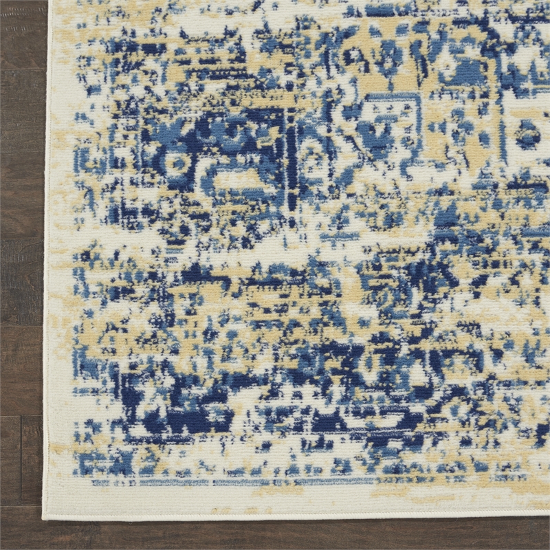 Nourison Grafix 2' x 4' White Transitional Indoor Rug Polypropylene