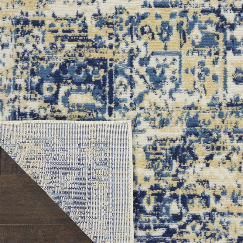 Nourison Grafix 2' x 4' White Transitional Indoor Rug Polypropylene