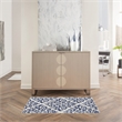 Nourison Grafix 2' x 4' White/Blue Transitional Indoor Rug Polypropylene