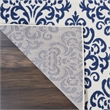 Nourison Grafix 2' x 4' White/Blue Transitional Indoor Rug Polypropylene