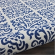 Nourison Grafix 2' x 4' White/Blue Transitional Indoor Rug Polypropylene