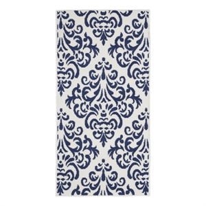 Nourison Grafix 2' x 4' White/Blue Transitional Indoor Rug Polypropylene