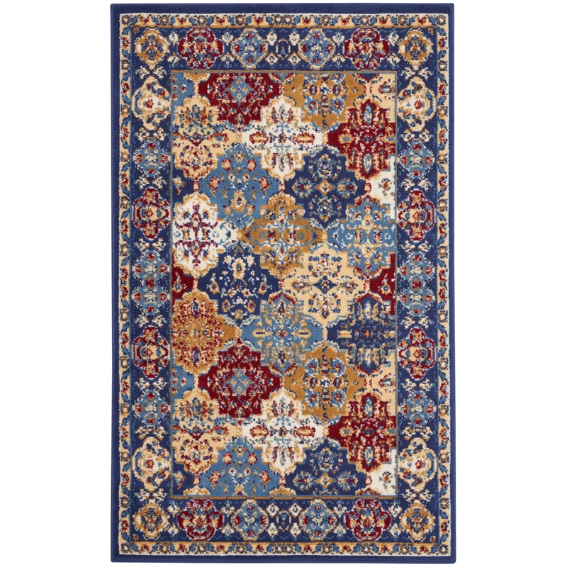 Nourison Grafix 3' x 5' Multicolor Fabric Bohemian Area Rug (3' x 5')