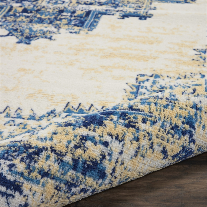 Nourison Grafix 6' x 9' White Transitional Indoor Rug Polypropylene