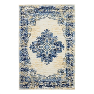 Nourison Grafix 6' x 9' White Transitional Indoor Rug Polypropylene
