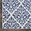 Nourison Grafix 6' x 9' White/Blue Transitional Indoor Rug Polypropylene