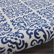 Nourison Grafix 6' x 9' White/Blue Transitional Indoor Rug Polypropylene