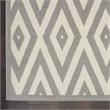 Nourison Grafix 6' x 9' White/Grey Mid-Century Modern Indoor Rug Polypropylene
