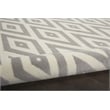 Nourison Grafix 6' x 9' White/Grey Mid-Century Modern Indoor Rug Polypropylene
