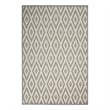 Nourison Grafix 6' x 9' White/Grey Mid-Century Modern Indoor Rug Polypropylene