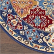 Nourison Grafix 5' x Round Multicolor Fabric Bohemian Area Rug (5' Round)