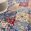 Nourison Grafix 5' x Round Multicolor Fabric Bohemian Area Rug (5' Round)