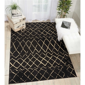 Nourison Grafix 5'3&quot x 7'3&quot Black Bohemian Indoor Rug