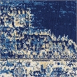 Nourison Grafix 6' x 9' Navy Blue Transitional Indoor Rug Polypropylene