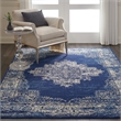 Nourison Grafix 6' x 9' Navy Blue Transitional Indoor Rug Polypropylene