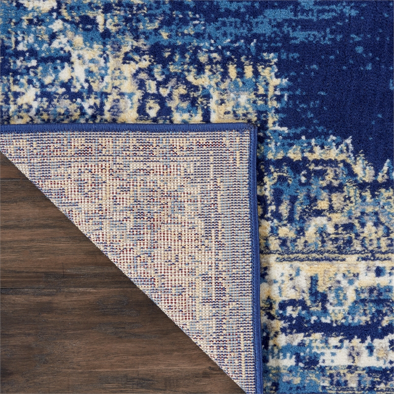 Nourison Grafix 6' x 9' Navy Blue Transitional Indoor Rug Polypropylene