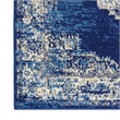 Nourison Grafix 6' x 9' Navy Blue Transitional Indoor Rug Polypropylene