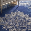 Nourison Grafix 6' x 9' Navy Blue Transitional Indoor Rug Polypropylene