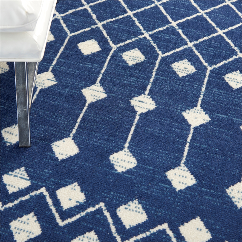 Nourison Grafix 6' x 9' Navy Bohemian Indoor Rug Polypropylene