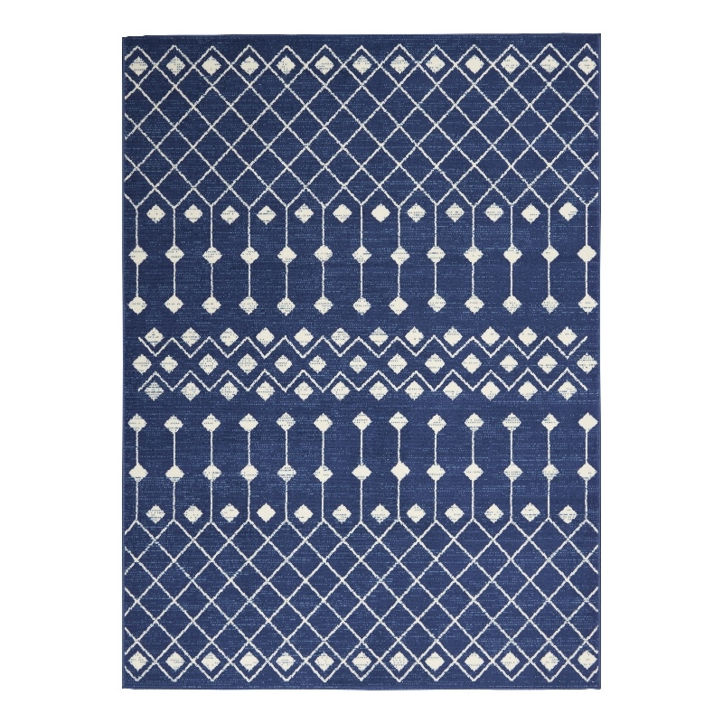 Nourison Grafix 6' x 9' Navy Bohemian Indoor Rug Polypropylene