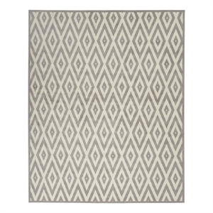 Nourison Grafix 7'10&quot x 9'10&quot White/Gray Mid-Century Modern Indoor Rug