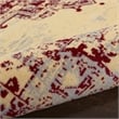 Nourison Grafix 8' x Round Red and White Fabric Vintage Area Rug (8' Round)