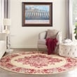 Nourison Grafix 8' x Round Red and White Fabric Vintage Area Rug (8' Round)
